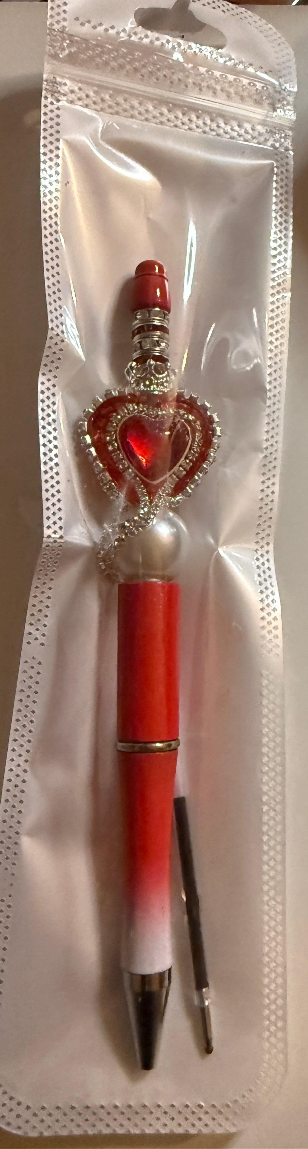 Red heart pen